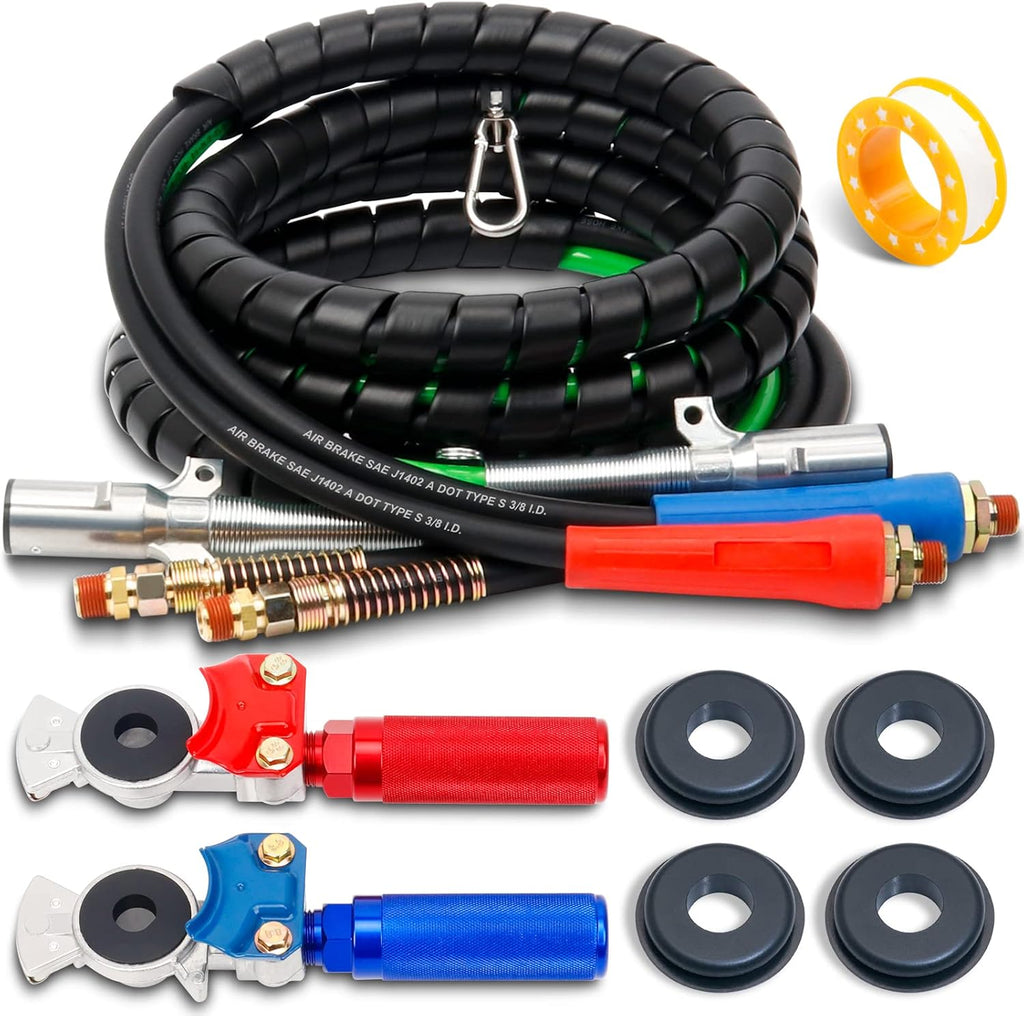 15 FT ABS Air Hose Power Cord Airlines with Glad Hands Q363450