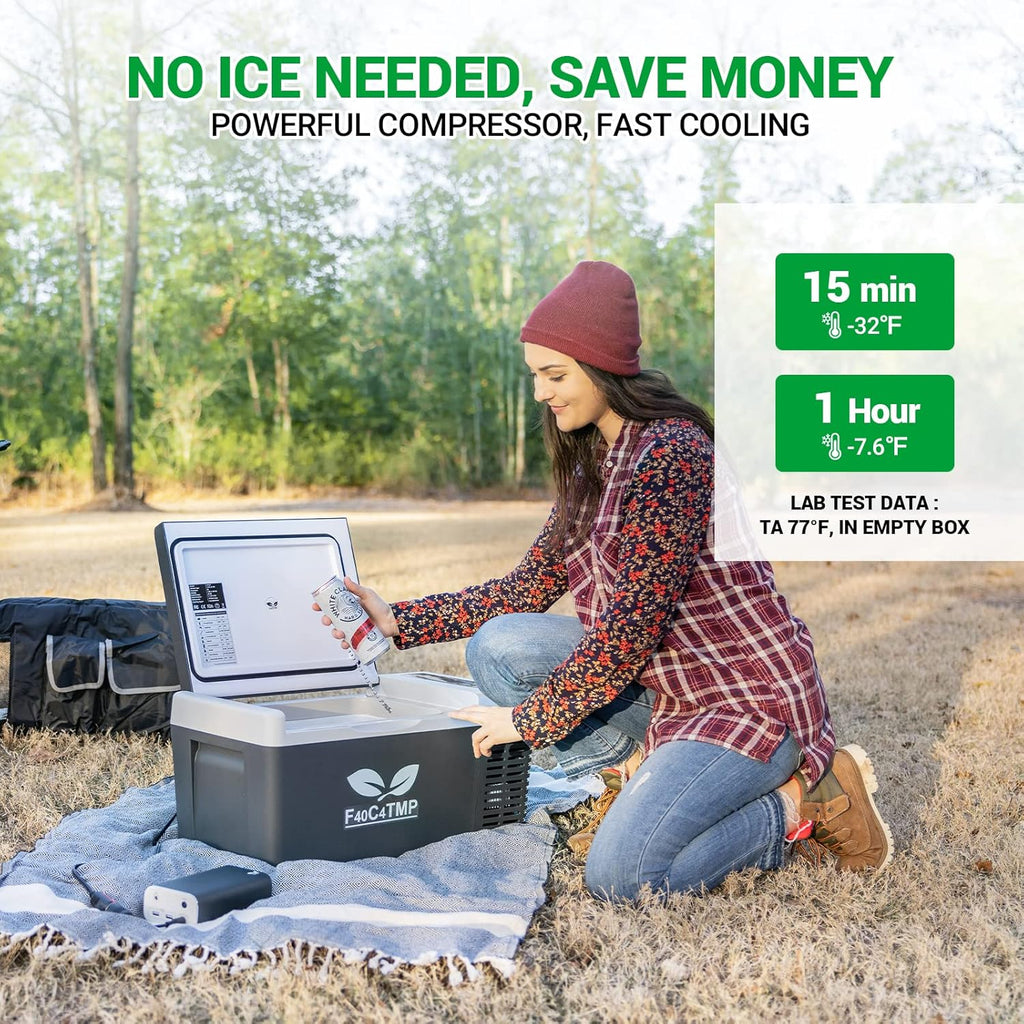 Portable Refrigerator 20 Quart 12 Volt Freezer 18L Car Fridge With Compressor X45246
