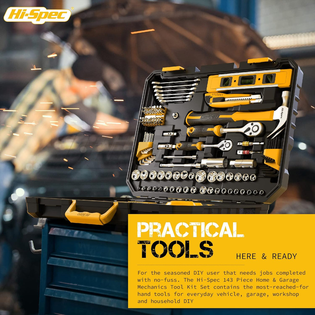 143 Piece Home & Garage Tool Kit Set L922