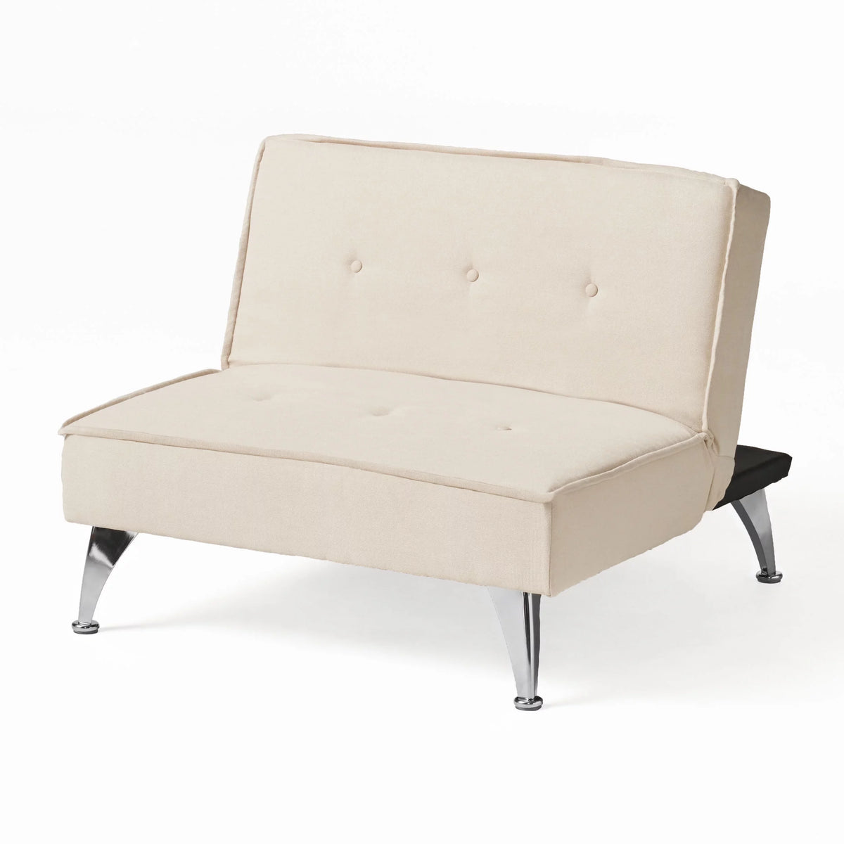 Ivory Fabric Reclining Chair Ottoman K244