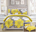 Yellow Queen 3-Piece Abstract Quilt Set N297