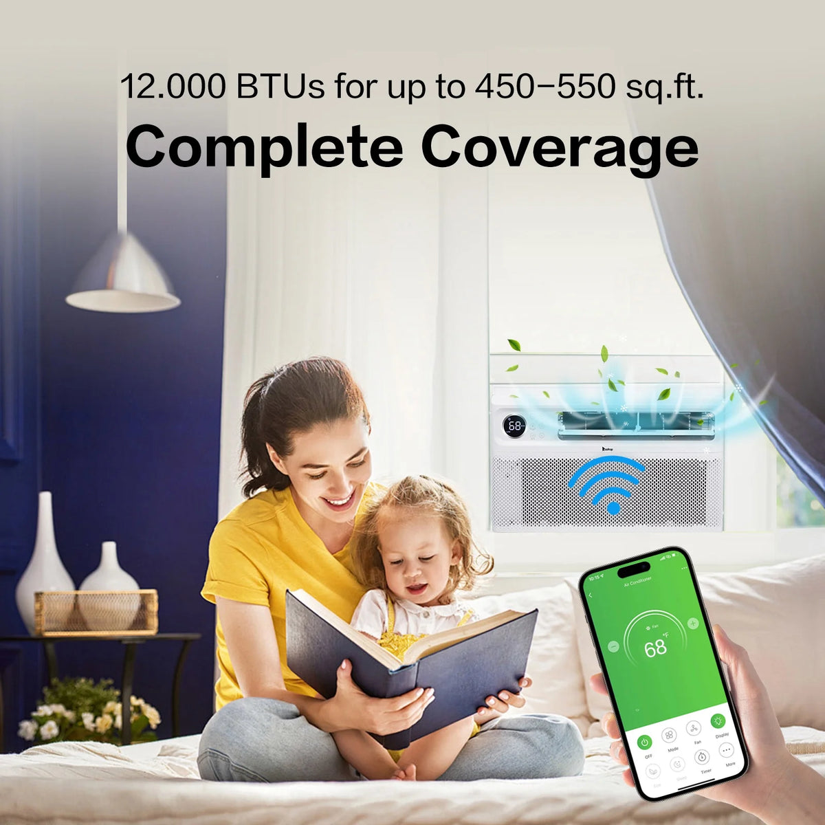 12000 BTU Smart Inverter Window Air Conditioner with Remote/App Control H6620