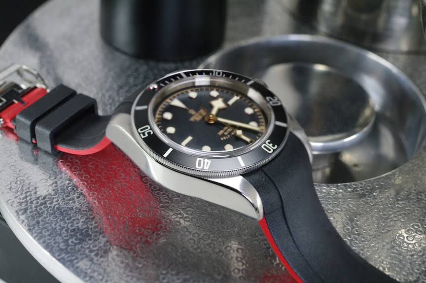 Black Rubber Strap for Heritage Black Bay 41mm C5764