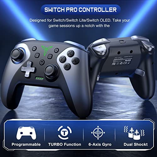 Wireless Switch Controller with Back Buttons, Programmable, Turbo Function D6365