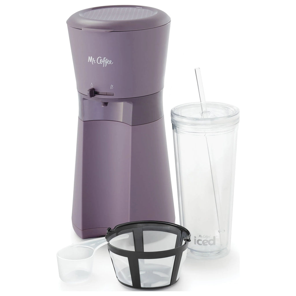 Iced Coffee Maker with Reusable Tumbler and Filter, Black C2947