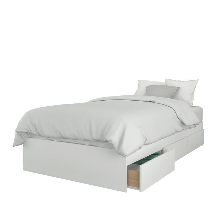 White and Truffle 2 Piece Twin Size Bedroom Set R625