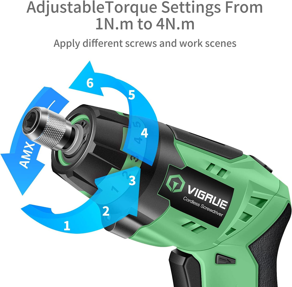 Cordless Rechargeable Electric Screwdriver with LED Light, Flexible Shaft, 4V MAX 2000mAh, Pack of 2 C5515