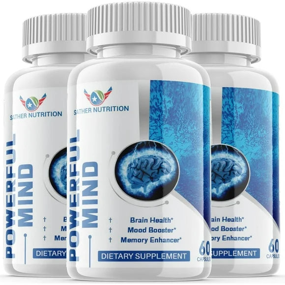 3 Pack Brain Boost Dietary Supplement 180 Capsules W6097