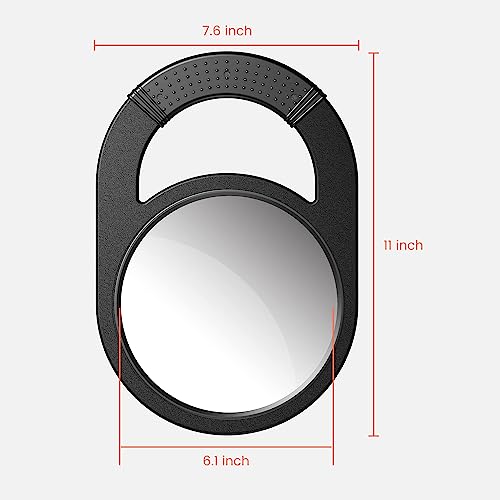Black Hand Mirror with Handle O451748