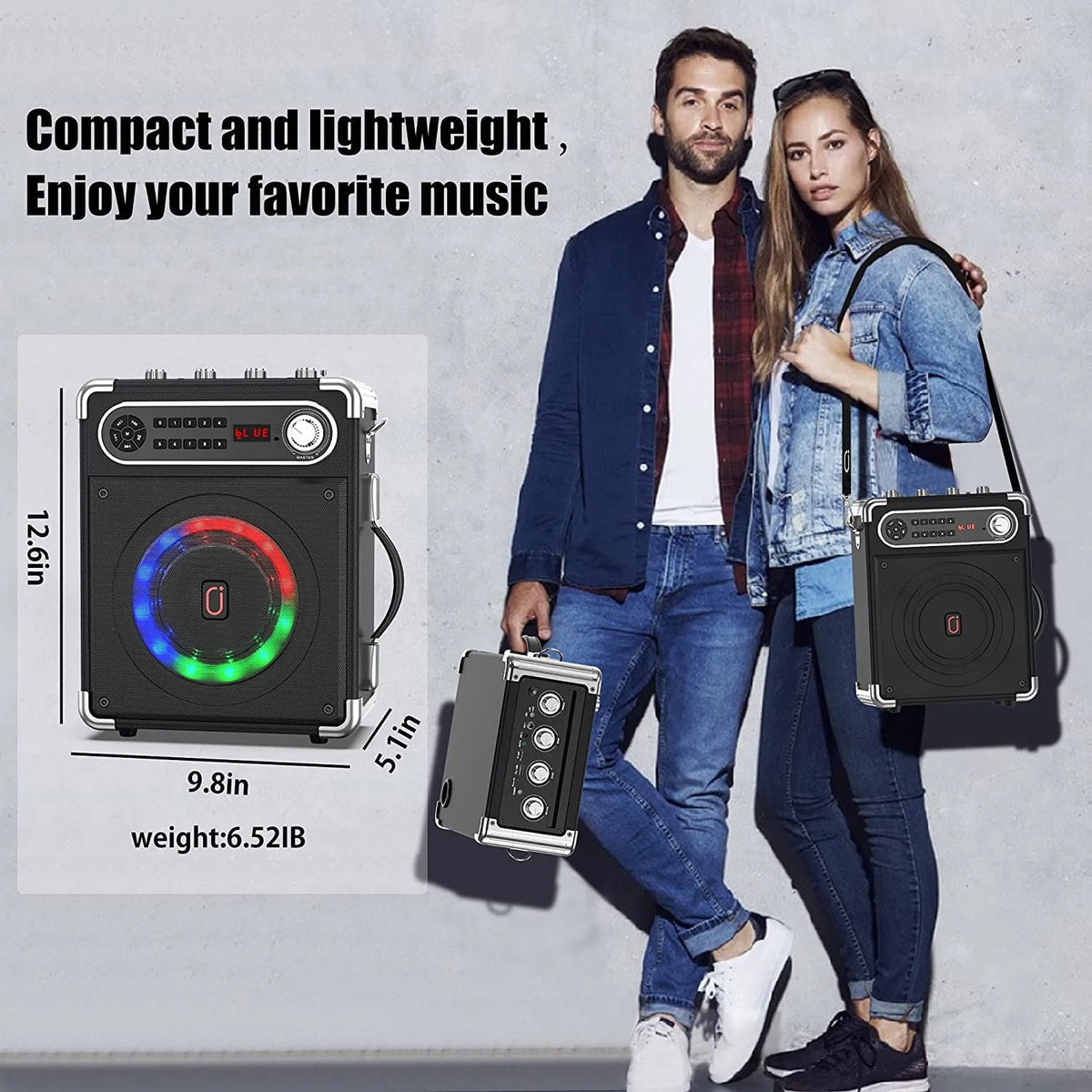 Bluetooth Karaoke Machine with 2 Microphones T667