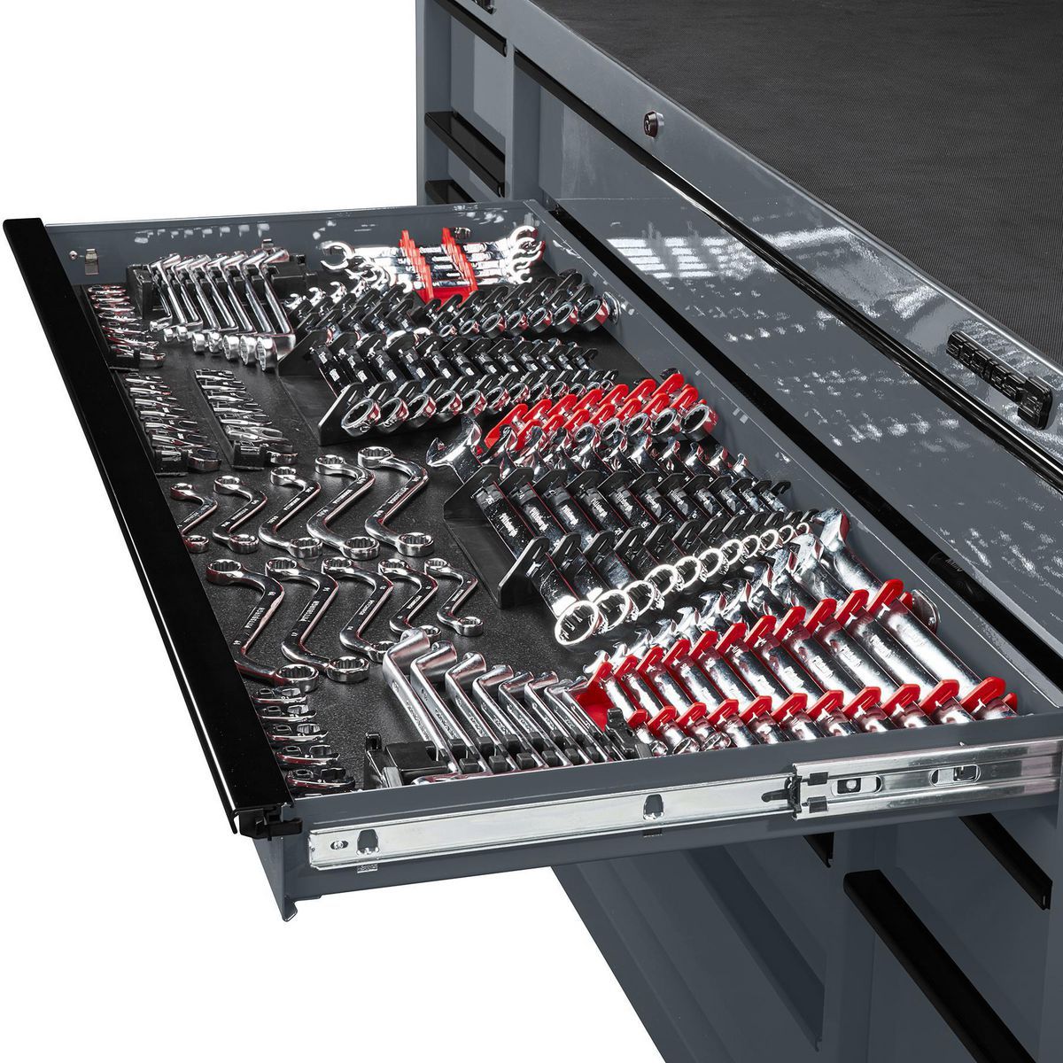 72 in. x 22 in. Triple-Bank Roll Cab, Slate Gray R286010