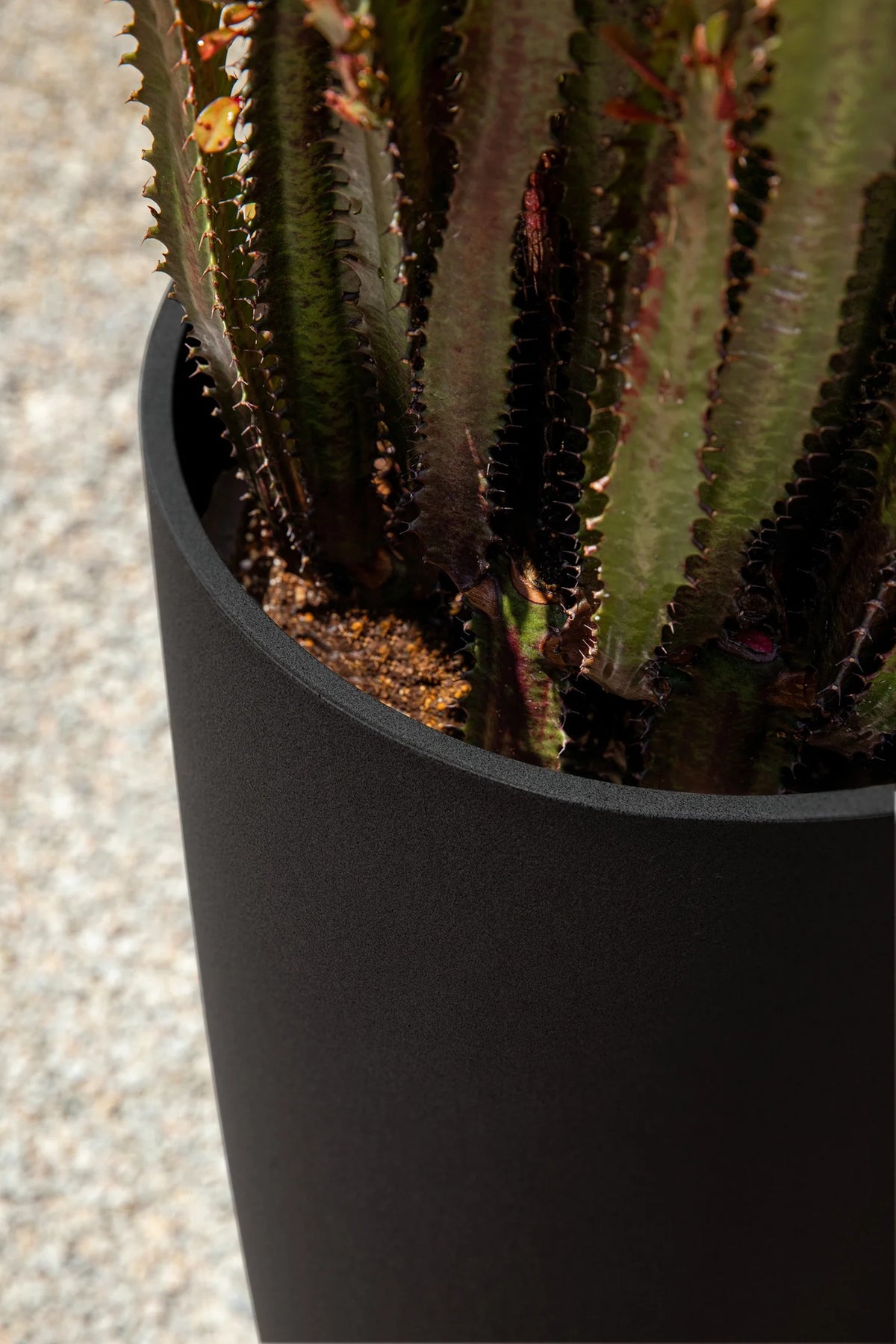 28" Black Plastic-Stone Planter I5575