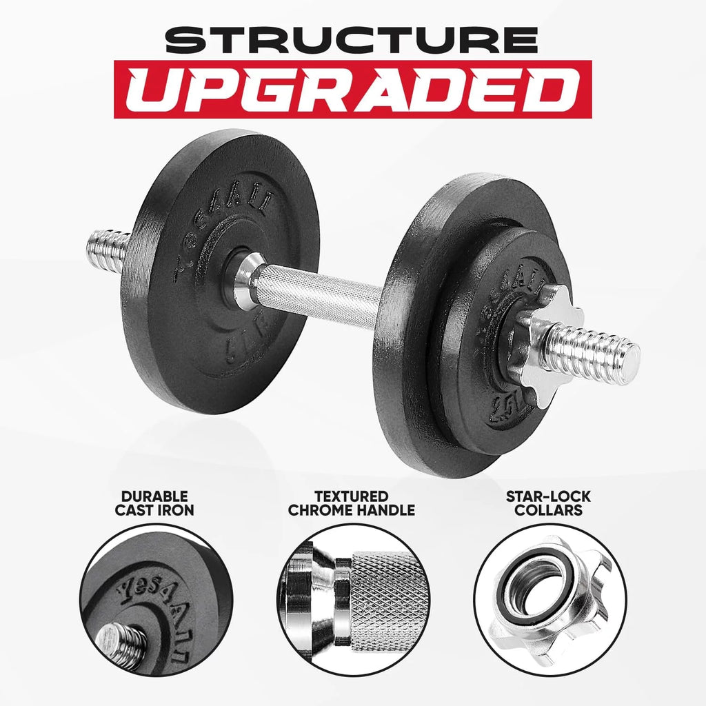 50 lbs Adjustable Cast Iron Dumbbell Set F4766