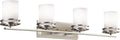 4 Light Brushed Nickel Vanity Light U694