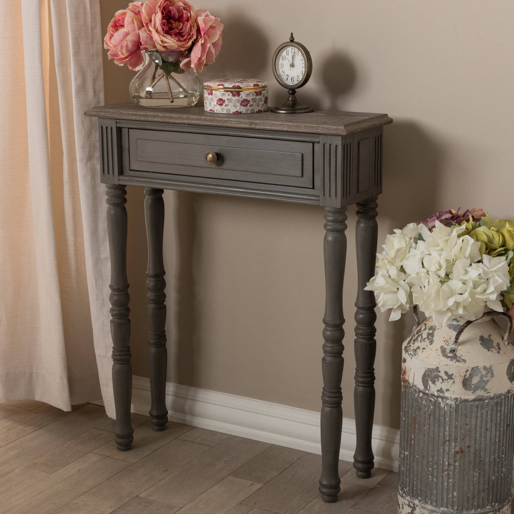 Brown Finished 1-Drawer Console Table V86763