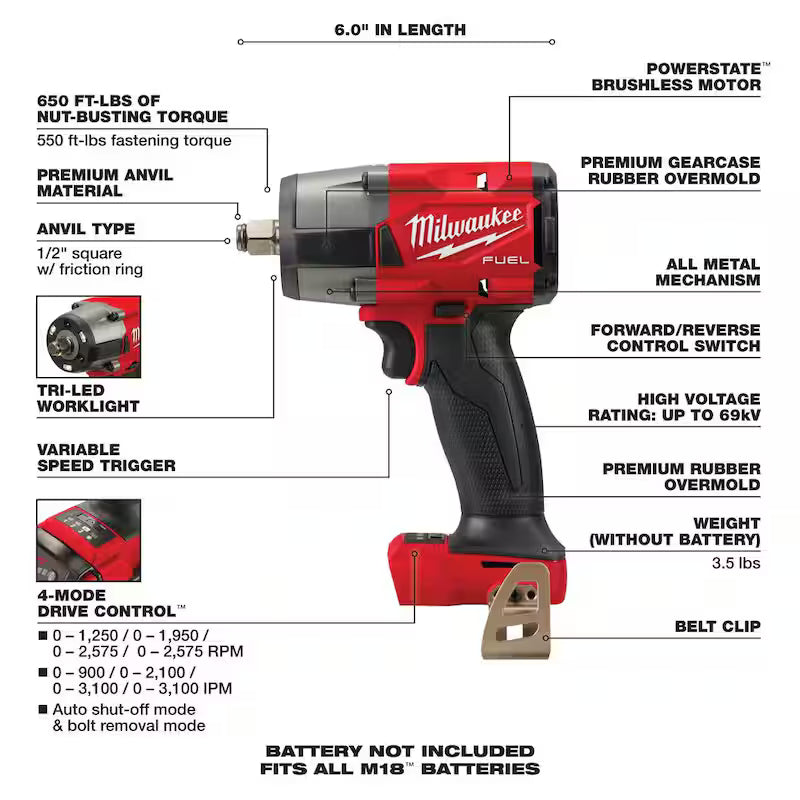 18-Volt Lithium-Ion Brushless Cordless SDS-Plus Rotary Hammer Kit with Impact Wrench J804944