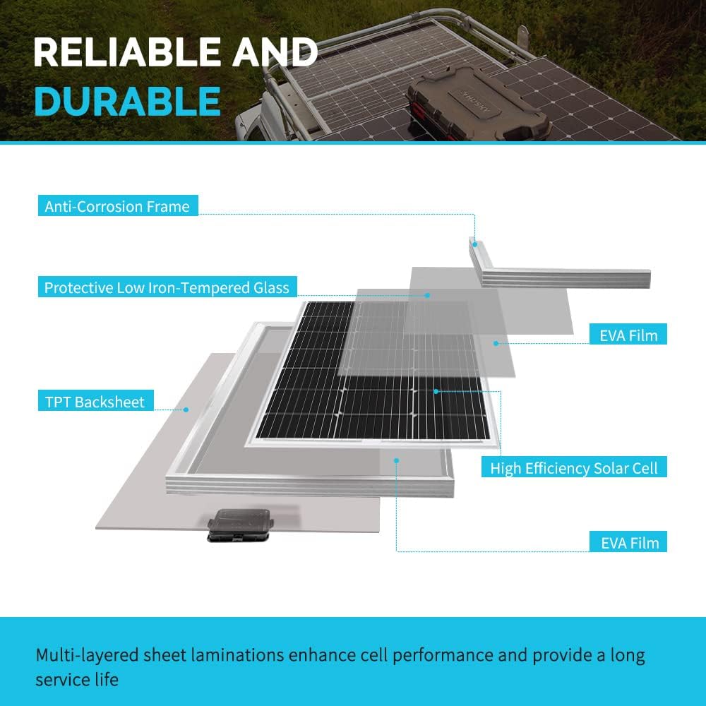 400 Watt 12 Volt Monocrystalline Solar Panel Bundle Kit with 4 pcs 100W Panel and 30A PWM Charge Controller C209804