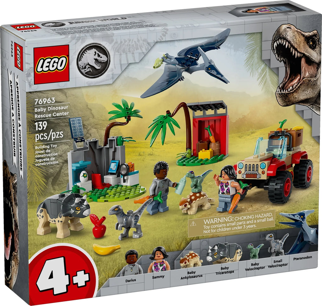 Building Set with Toy Car and 5 Dinosaur Figures C562281