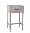 Antique White 1 Drawer Accent Stand with Bar Handle and Turned Legs J605996