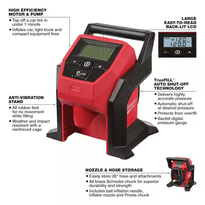 12-Volt Cordless Electric Inflator Kit with Battery Packs and Charger A44434