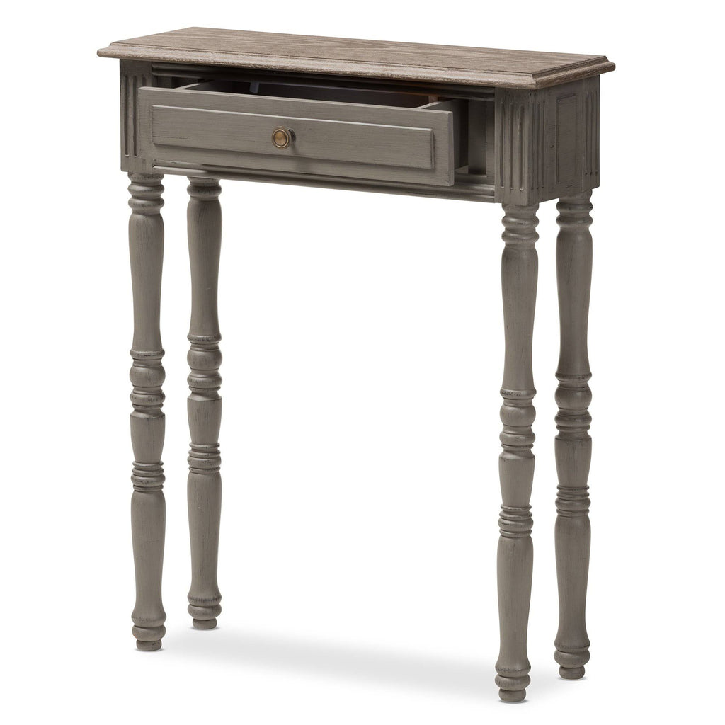 Brown Finished 1-Drawer Console Table V86763
