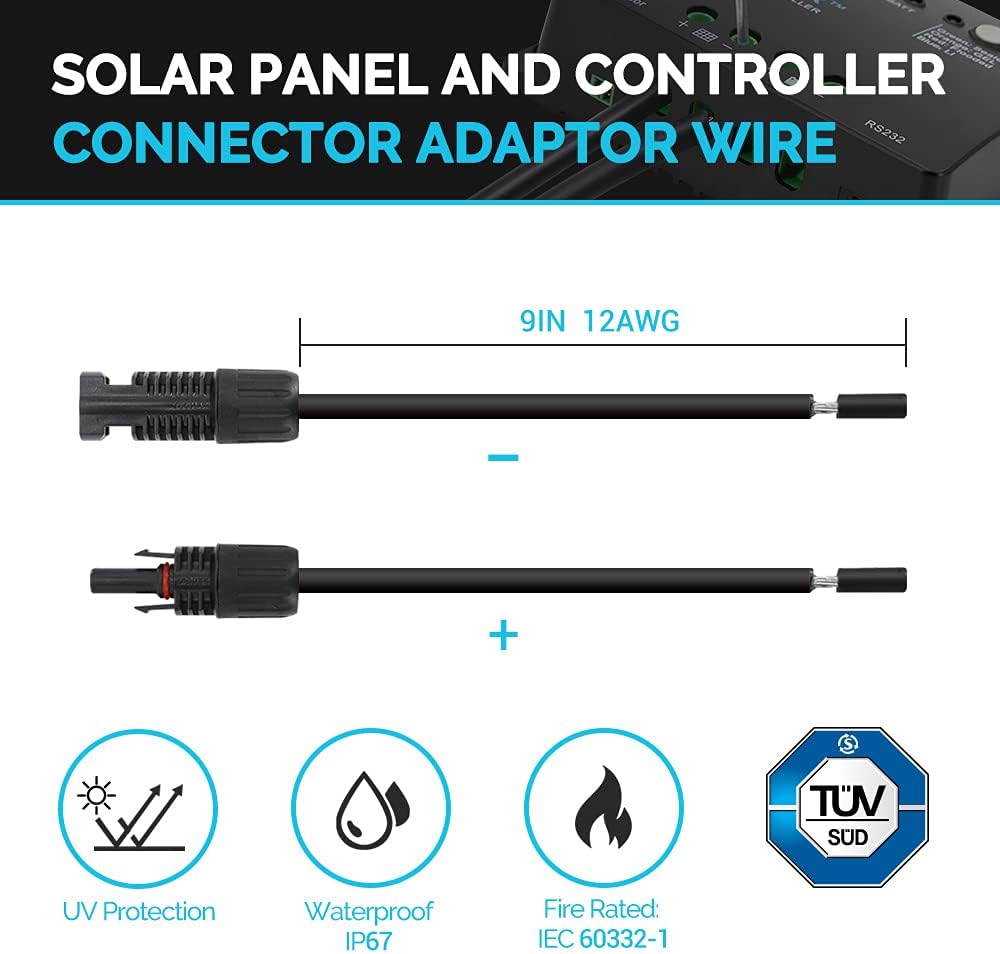400 Watt 12 Volt Monocrystalline Solar Panel Bundle Kit with 4 pcs 100W Panel and 30A PWM Charge Controller C209804