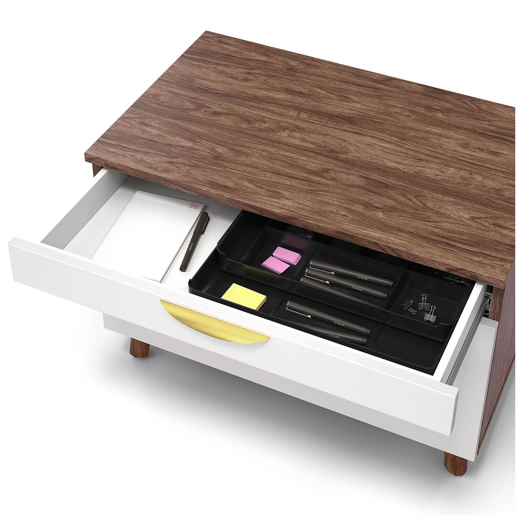 Lateral File Cabinet 2-Drawers White/Espresso O776776