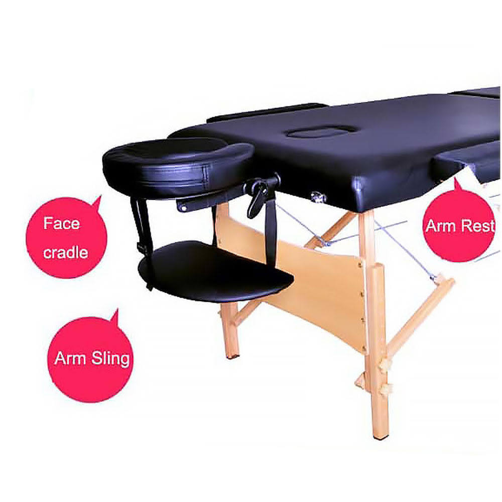 Black Portable Massage Table with Carry Case D852