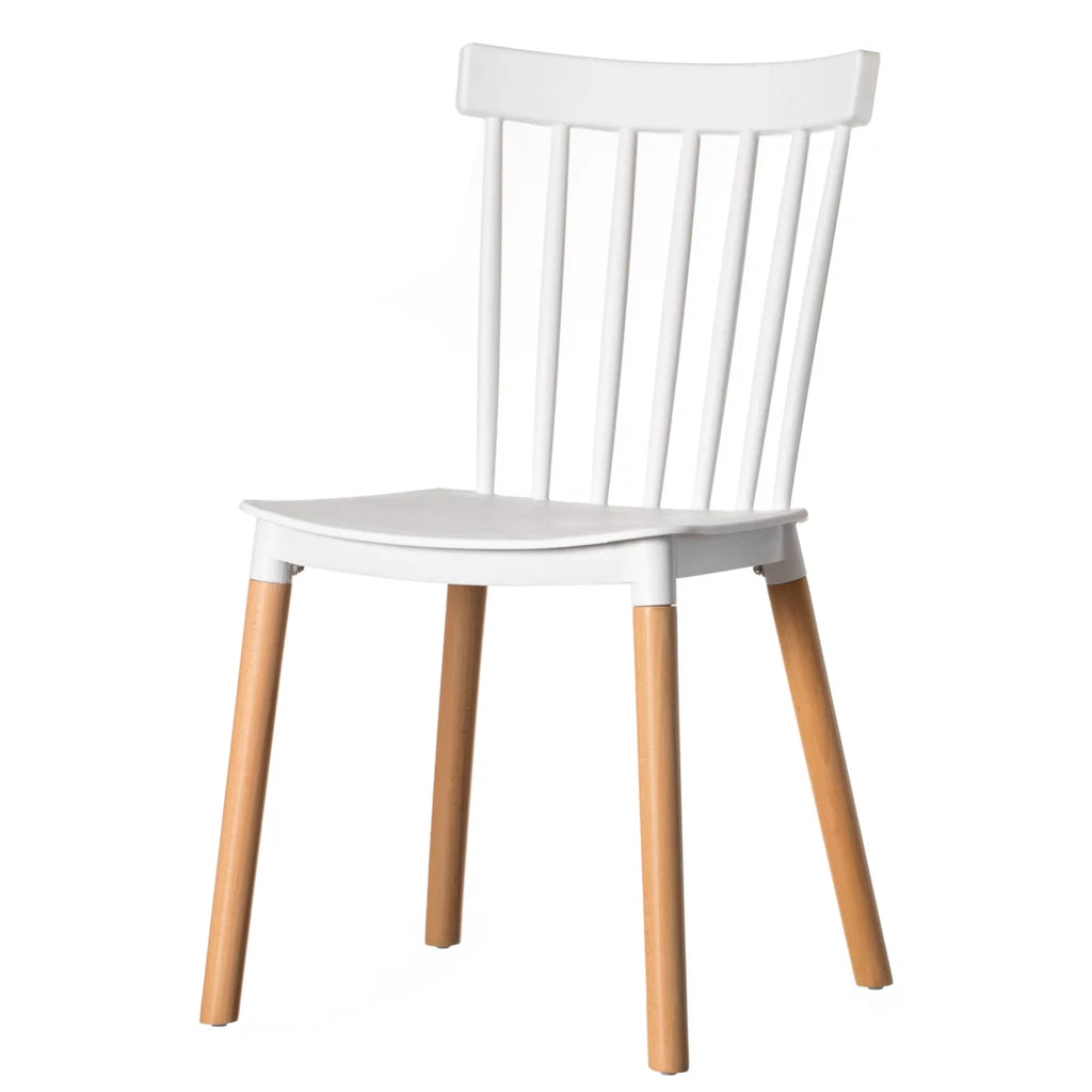 Plastic Dining Chair with Beech Wood Legs Z40597