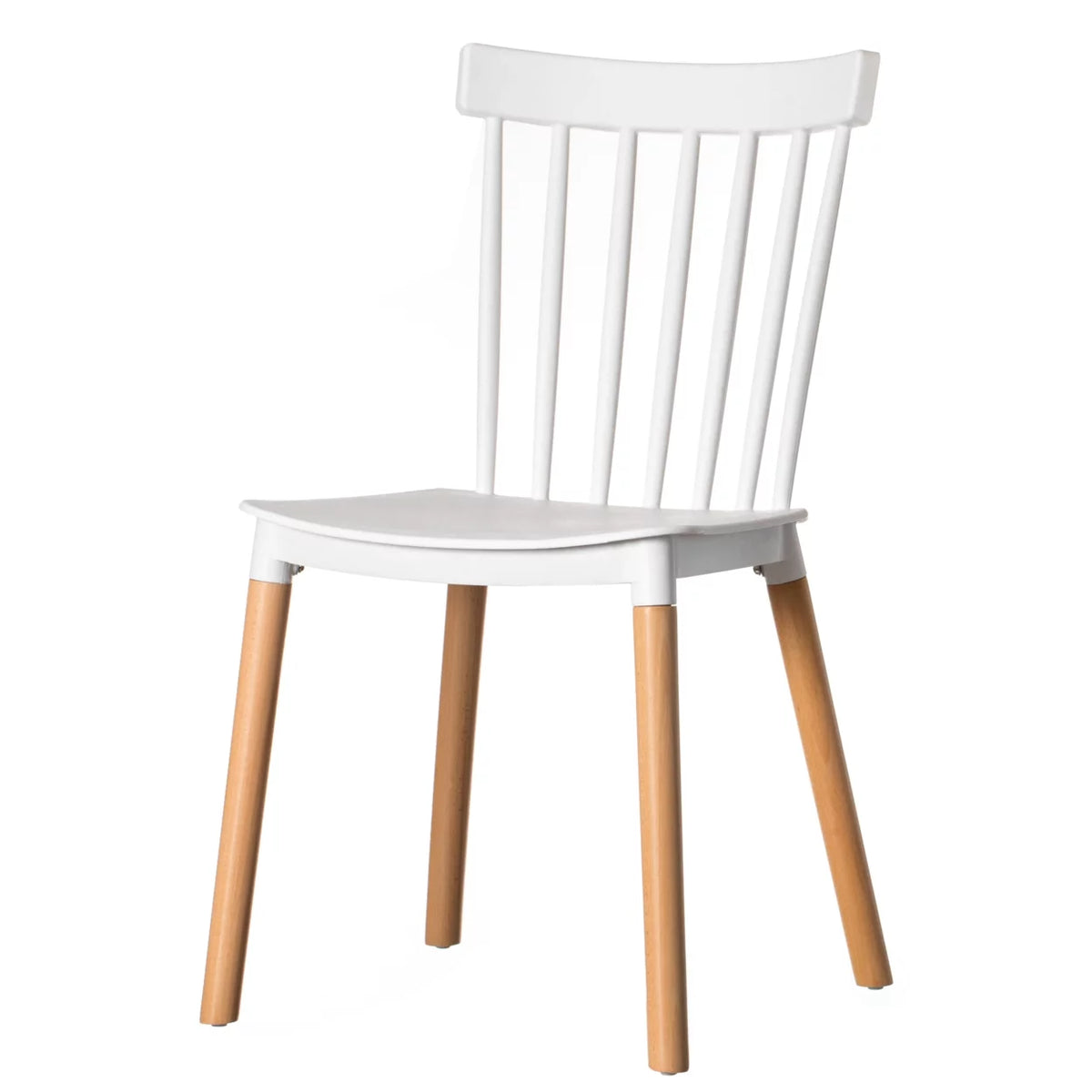 Plastic Dining Chair with Beech Wood Legs Z40597