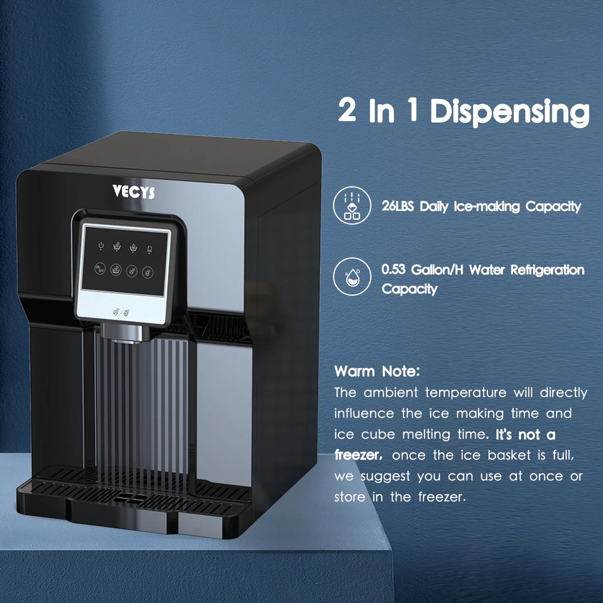 Water Cooler Dispenser with Built-in Ice Maker M571