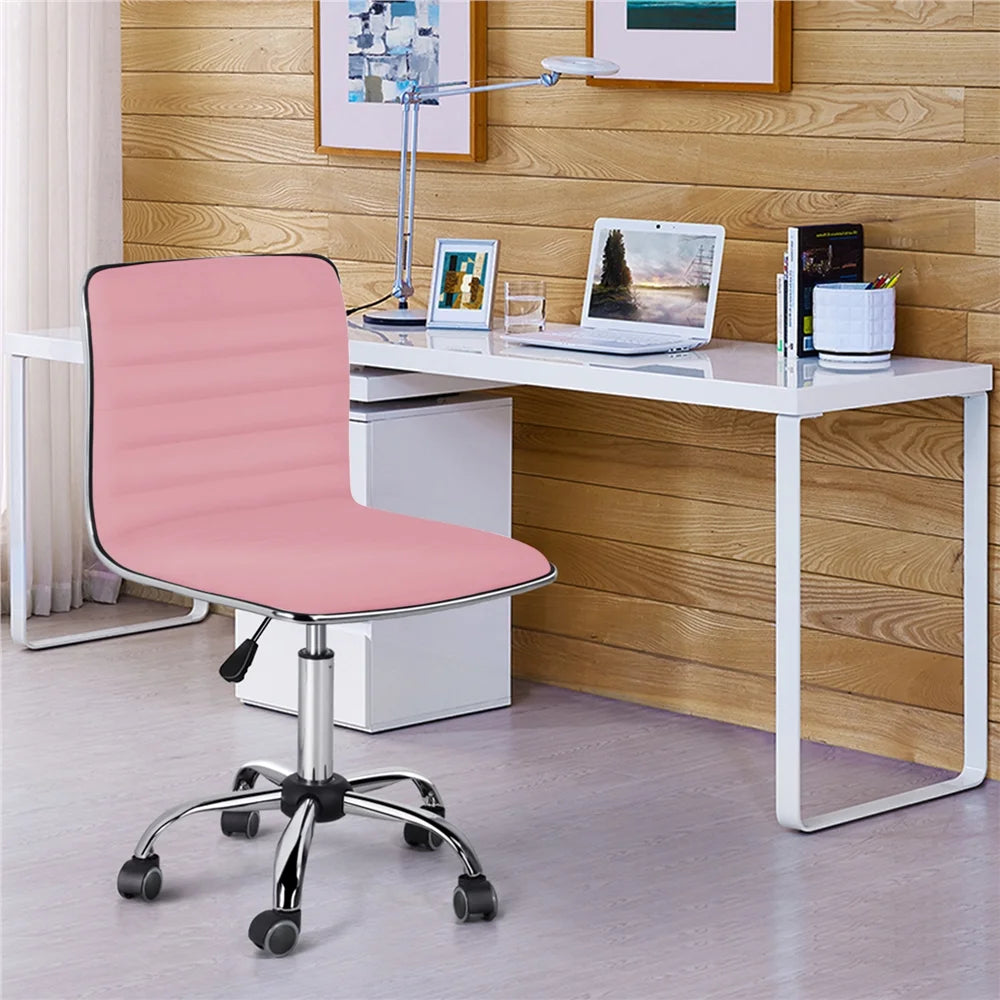 Pink Swivel Task Chair with Adjustable Height Y15740