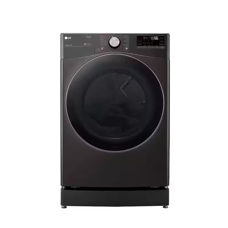 7.4 Cu. Ft. Vented Smart Stackable Gas Dryer in Black Steel F557